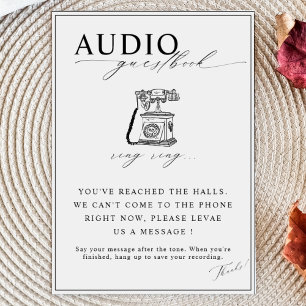 Calligraphy Wedding Telephone Audio Guestbook Sign