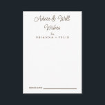 Calligraphy Wedding Well Wishes & Advice Card<br><div class="desc">This is Beautiful elegant calligraphy wedding well wishes and advice card. This is perfect for your simple, whimsical boho rainbow summer wedding. It is perfect as wedding place cards, business cards and more. It is perfect for a modern wedding and can be used for any event. This advice cards can...</div>