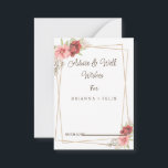 Calligraphy Wedding Well Wishes & Advice Card<br><div class="desc">This is Beautiful elegant calligraphy wedding well wishes and advice card. This is perfect for your simple, whimsical boho rainbow summer wedding. It is perfect as wedding place cards, business cards and more. It is perfect for a modern wedding and can be used for any event. This advice cards can...</div>