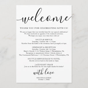 calligraphy white wedding classic programme