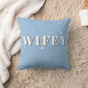 calligraphy wifey cushion