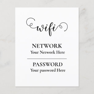calligraphy wifi password  flyer