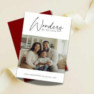 Calligraphy Wonders Biblical Religious Christmas Holiday Card