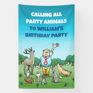 Calling All Animals Birthday Banner