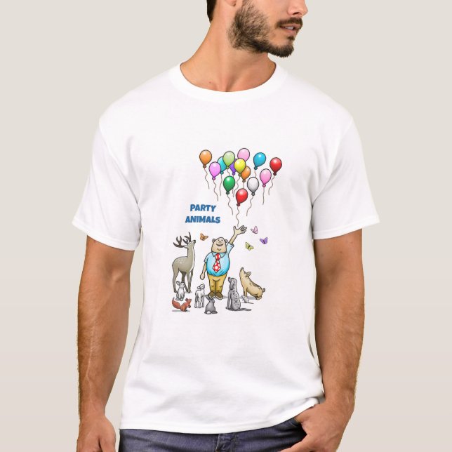 Calling All Animals Birthday T-Shirt (Front)