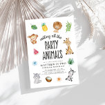 Calling All Animals Safari Jungle Kids Birthday Invitation<br><div class="desc">Calling All Animals Safari Jungle Kids Birthday Invitation</div>