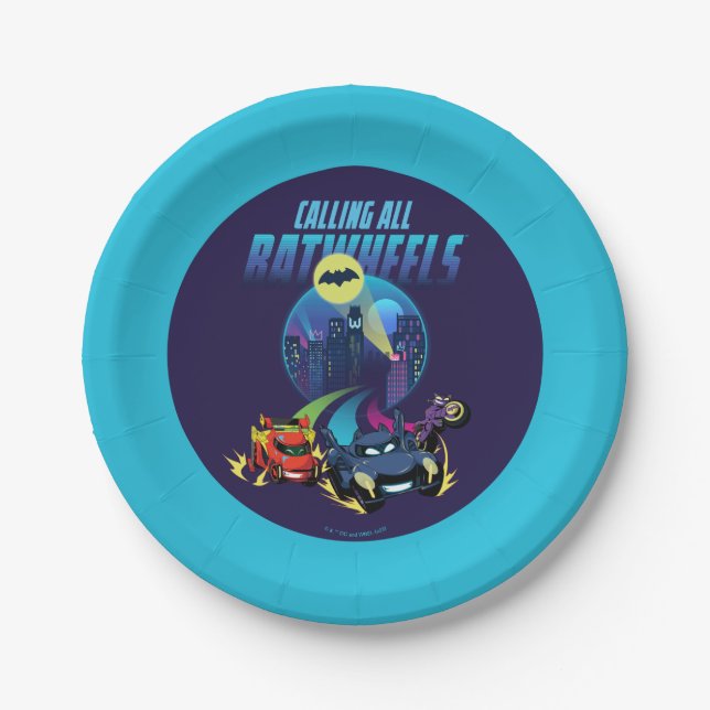 Calling all Batwheels™ Paper Plate (Front)
