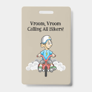Calling All Bikers ID Badge