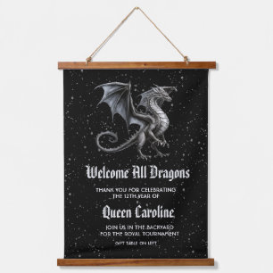 Calling All Dragons Birthday Hanging Tapestry