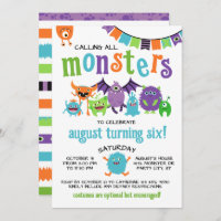 Calling All Monsters Boy Halloween Birthday Party