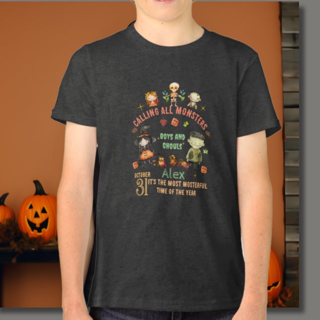 Calling All Monsters Halloween T-Shirt Tri-Blend Shirt (Calling All Monsters Halloween T-Shirt Tri-Blend Shirt)