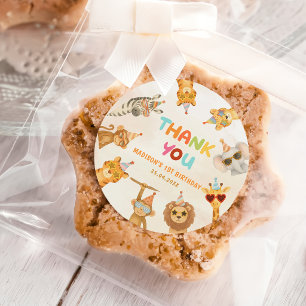 Calling All Party Animals 1st Birthday Sticker