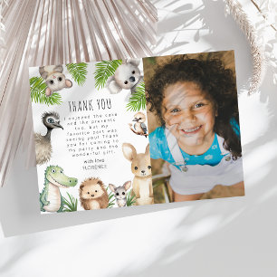 Calling All Party Animals   Aussie Birthday Party Thank You Card