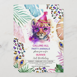 Calling all Party Animals Birthday Invitation