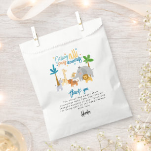 Calling All Party Animals Birthday Party Favour Bags