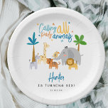 Calling All Party Animals Birthday Party Paper Plate<br><div class="desc">As parents, creating a special day for our children is one of the greatest joys we can experience, and what better way to do it than hosting an animal themed birthday bash that allows them to feel like the king of the jungle! Our modern birthday party supplies offers the perfect...</div>