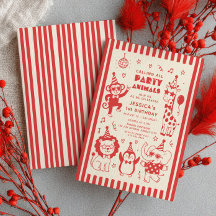 Calling All Party Animals Burgundy 1st Birthday