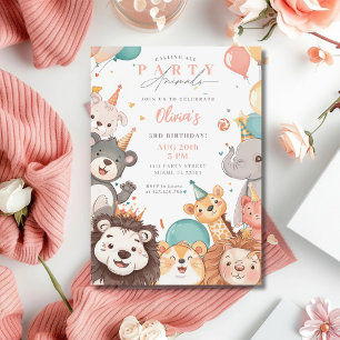 Calling All Party Animals Circus Photo Birthday Invitation