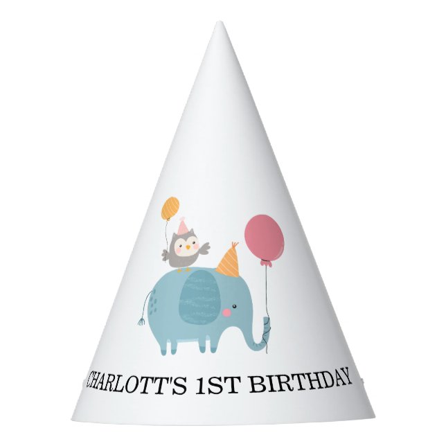 Calling All Party Animals Kids Birthday Party Hat (Front)