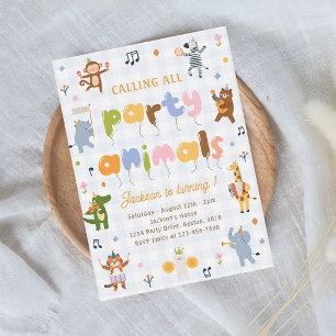 Calling All Party Animals Safari Birthday Party Invitation