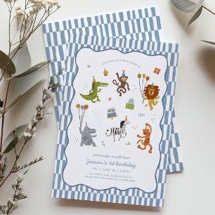 Calling All Party Animals Wild Safari Birthday Invitation