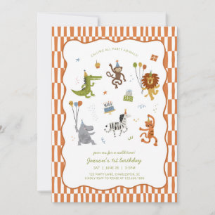 Calling All Party Animals Wild Safari Birthday Invitation