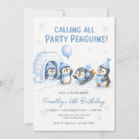 Calling All Party Penguins kid's Birthday