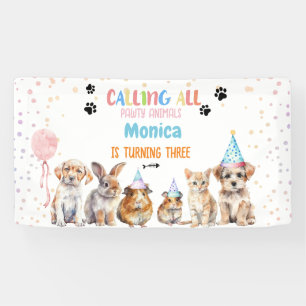 Calling all pawty animals birthday party banner