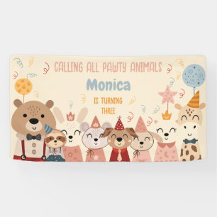 Calling all pawty animals birthday party banner