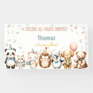 Calling all pawty animals birthday party banner