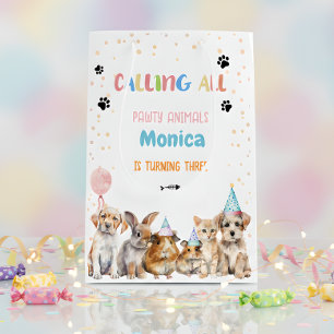 Calling all pawty animals birthday party medium gift bag