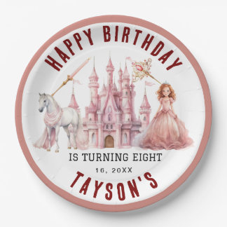 Calling All Princesses Magical Castle 8th Birthday Paper Plate