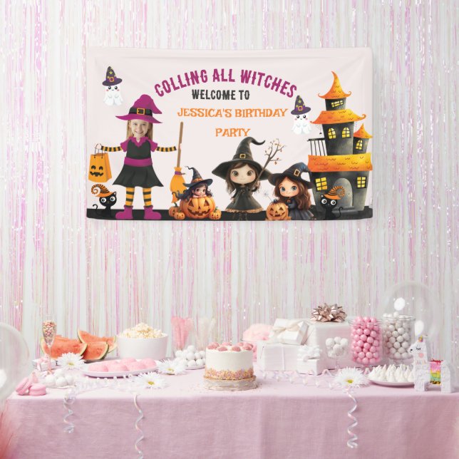 Calling All Witches Halloween Costume Party Banner (Party)