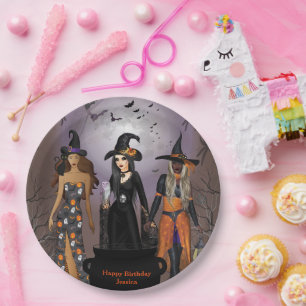Calling All Witches Halloween Party 30Th Birthday Paper Plate