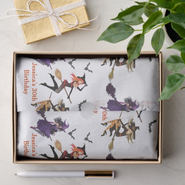 Calling All Witches Halloween Party 30Th Birthday Tissue Paper (Gift)