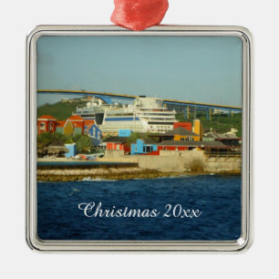 Calling at Curacao Dated Metal Tree Decoration