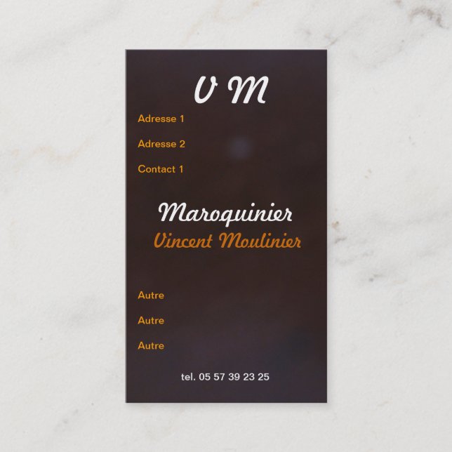 Calling card leather (Front)