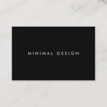 Calling card Minimal Black BusinessCard