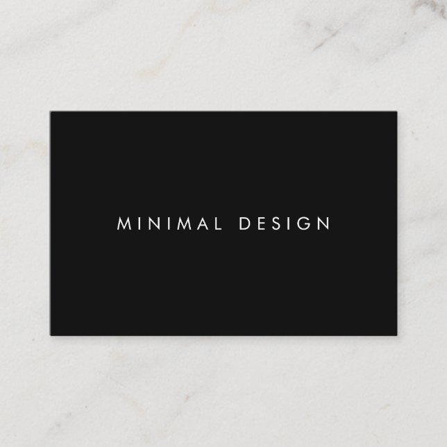 Calling card Minimal Black BusinessCard (Front)