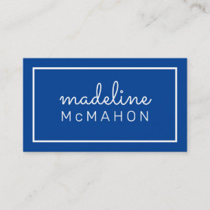 CALLING CARD modern mummy chic bold royal blue