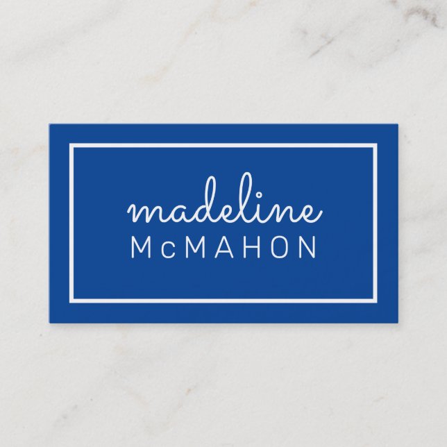 CALLING CARD modern mummy chic bold royal blue (Front)