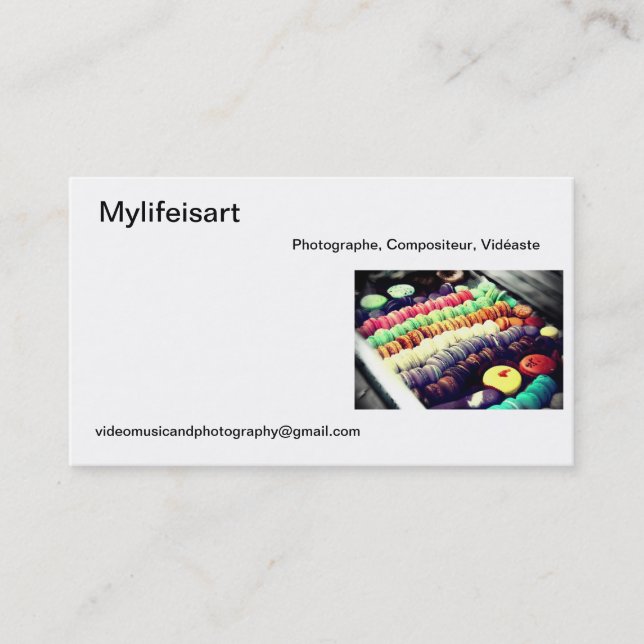 Calling card Mylifeisart (Front)