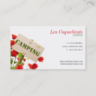 Calling card professional, camp-site