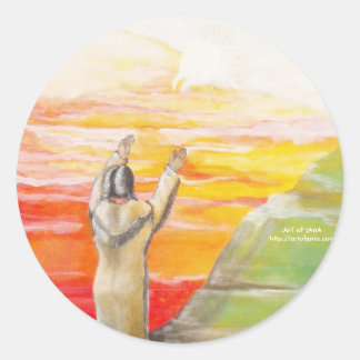 Calling Eagle Ancestors, ArT oF jAnAhttp://arto... Classic Round Sticker