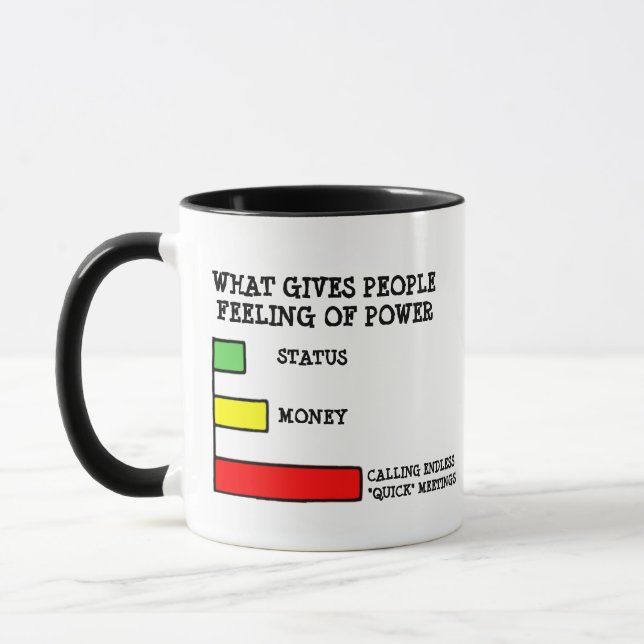 Calling Endless Quick Meetings Funny Workplace Mug (Left)