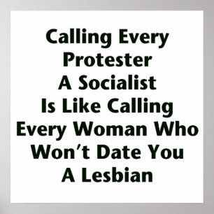 Calling Every Protester A Socialist Is Like... Poster