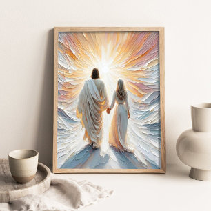 Calling Faith, Christian Art, Jesus Walking with  Poster