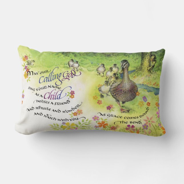 Calling God, 13"x21" Throw Pillow (Front)