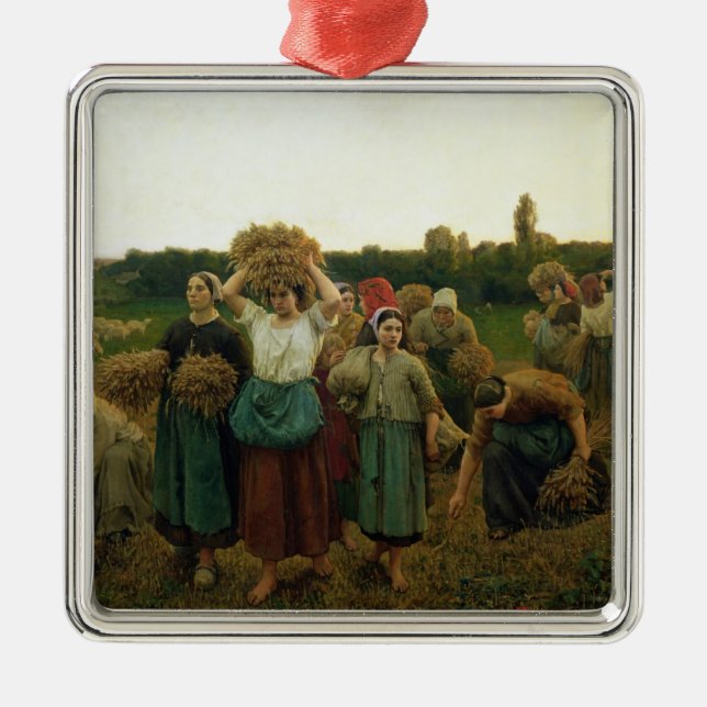 Calling in the Gleaners, 1859 Metal Tree Decoration (Front)
