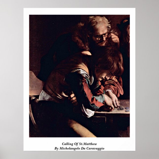 Calling Of St.Matthew Michelangelo Da Caravaggio Poster (Front)